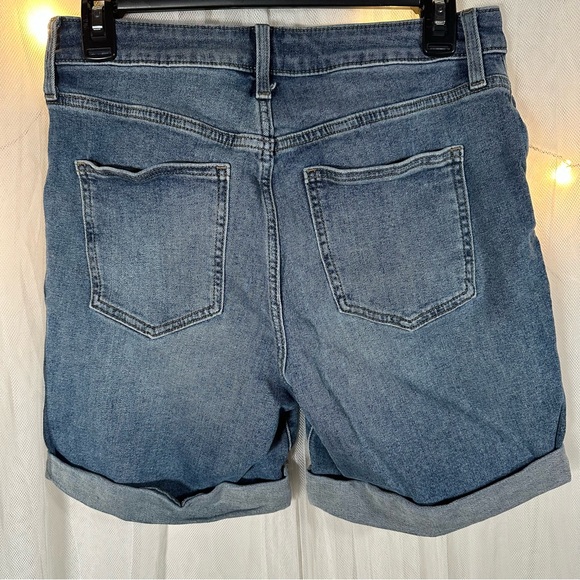 Simply Vera Vera Wang Blue Jean Shorts Womens 8 Distressed Denim‎ Cuffed - Picture 5 of 8